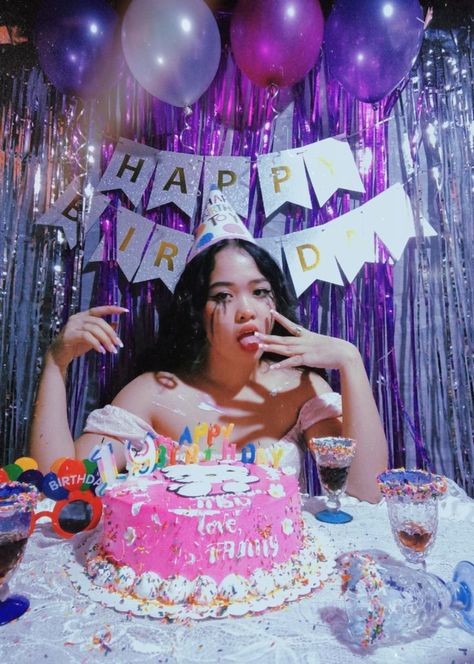 Pity Party Photoshoot Melanie Martinez, Melanie Martinez Aesthetic Pity Party, Melanie Martinez Pity Party Photoshoot, Pity Party Birthday Photoshoot, Crying Birthday Photoshoot, Crying Photoshooting, Pity Party Birthday, Melanie Martinez Party Ideas, Crying On Your Birthday