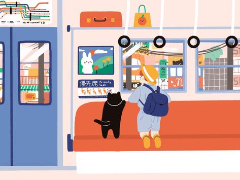 Transport Illustration, Travel By Train, Train Illustration, Japan Train, 달력 디자인, Train Art, Travel Illustration, Japan Design, Motion Graphic