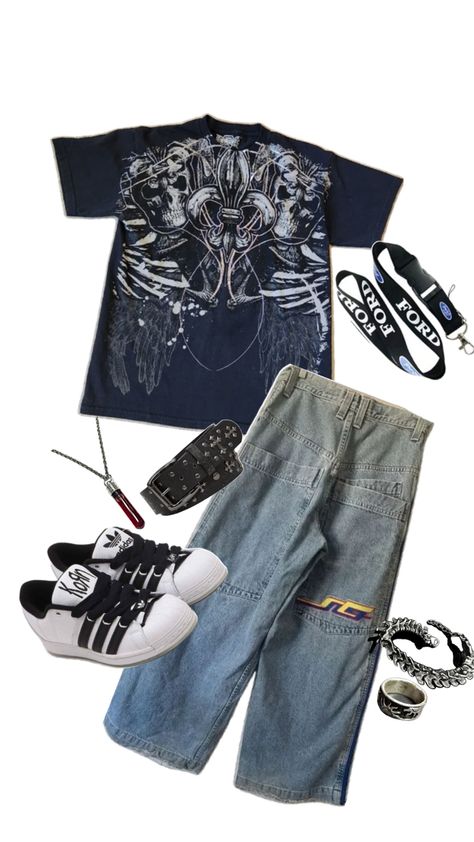 2000s Older Brother, Older Brother Core, 2000s Outfit, Cool Kids Clothes, Older Brother, Retro Tee, Really Cute Outfits, 2000s Fashion, Grunge Outfits