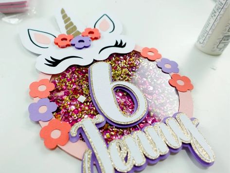 Easy Steps to Make a Cake Topper with Your Cricut Cricut Cake, Make A Cake, Cricut Images, Unicorn Cake Topper, Diy Cake Topper, Cricut Projects Beginner, Different Cakes, Unicorn Theme, Baby Shower Cake Topper