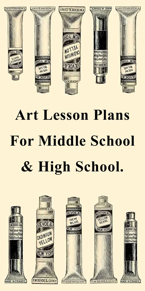 Art Lesson Plans for Middle School & High School.  Time saving, quality art lesson plans, projects, worksheets and assessment resources for art teachers.  #TheArtyTeacher #arted #artsed #ArtEducation #arteducator #ArtTeacher #HighschoolArt #MiddleschoolArt #k12ArtChat #teacherblogger #artteachersofinstagram  #artlesson Linocut Lesson High School, Grade 3 Art Projects Lesson Plans, Art Games For High School, Grade 7 Art Lessons, Art Lesson Ideas High School, High School Art Curriculum, Art Worksheets Printables Middle School, Art Lessons For High School, Teaching Art High School