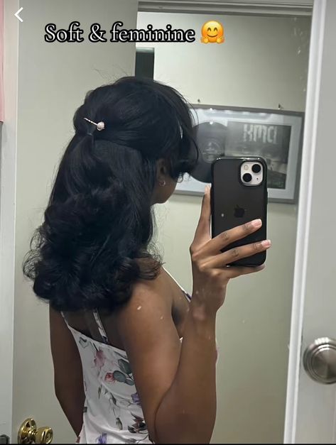 Curl Hairstyles, Classy Updo, Natural Hair Blowout, Straight Wavy Hair, Pressed Natural Hair, Hair Inspired, Silk Press Natural Hair, Flat Iron Curls, Different Hair Types