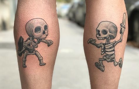 #clashofclans Clash Of Clans Tattoo, Larry Tattoos, Brother Tattoos, Skeleton Tattoos, Clash Royale, Art Tattoos, Clash Of Clans, Tat Ideas, Body Art Tattoos