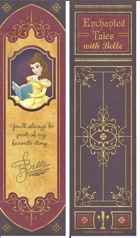 Disney Bookmarks, Disney World Souvenirs, Penanda Buku, Bookstore Cafe, Bookmarks For Books, Creative Bookmarks, Diy Bookmarks, Book Markers, Disney Beauty And The Beast