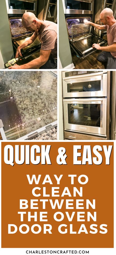 How to clean the inside glass of an oven door - Charleston Crafted Oven Glass Door Cleaner, Oven Door Cleaner, Clean Oven Glass Door, Cleaning Oven Glass, Clean Oven Door, Oven Cleaning Hacks, Self Cleaning Ovens, Diy Cleaning Products Recipes, Diy Cleaning Solution