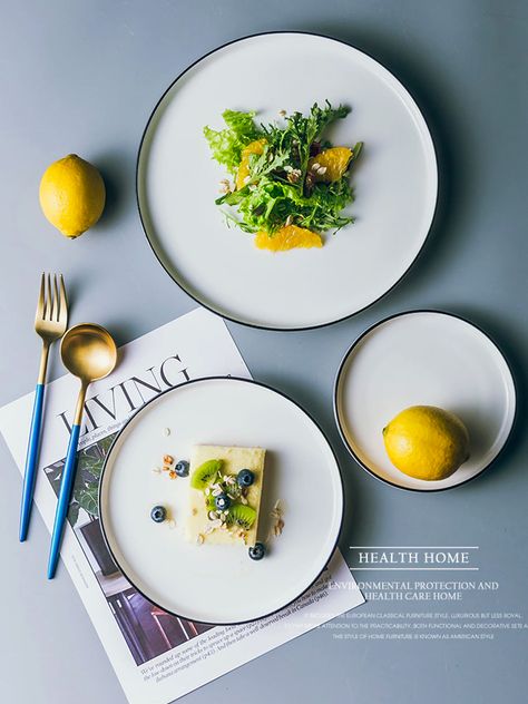 Minimalist Plates, Easter Shoot, Minimal Dining, Portion Size, Chilled Desserts, Plates White, Vase Deco, Steak Plates, Home Meals