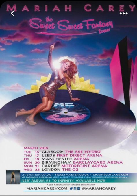 The Sweet Sweet Fantasy Tour 2016 Sweet Sweet, Mariah Carey, New Album, The Sweet, Leeds, Glasgow, Birmingham, Bucket List, Musician