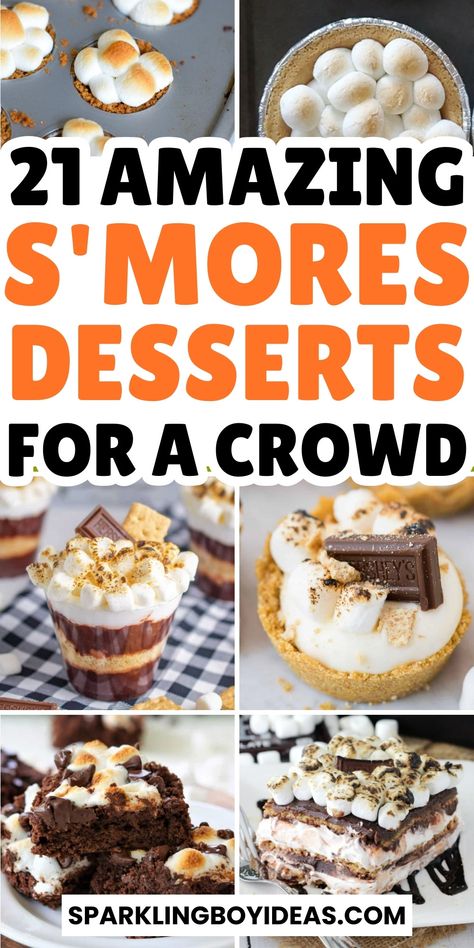 21 Easy Smores Dessert 24 Easy Smores Dessert, Smores Desserts, Smores Recipes, Smores Dessert Recipes, Smores Treats, Baked Smores, Easy Smores, S Mores Bars, S Mores Cookies