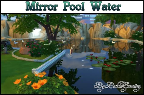 Sims 4 CC's - The Best: Mirror Pool Water by Bakie Sims 4 Playground, Sims 4 Pool, Mirror Pool, Sims 4 Cc Objects, Sims 4 Cc Shopping, Sims 4 Build Buy Cc, Sims 4 Build Mode, Mods The Sims 4, Greek Decor