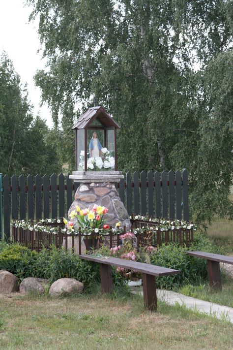 In centuries past, churches in Poland were not as numerous as they are today. Small villages often lacked their own church and the faithful had to travel many miles to hear Mass, either by foot or horse and wagon. If that was the case, the faithful visited the nearest shrine to pray alone or together. Poland, Horses