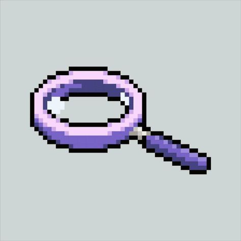 Pixel art illustration magnifying glass. Pixelated lup. magnifying glass lup icon pixelated for the pixel art game and icon for website and video game. old school retro. Pixel Map Icon, Cute Pixel Icons For Apps, Glasses Pixel Art, Acting Masks, Magnifying Glass Icon, Icon For Website, Map Icons, Pixel Art Games, Game Illustration