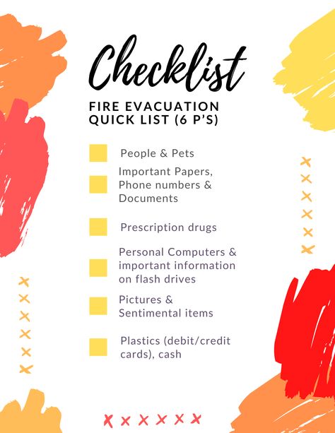 Fire season is fully underway in California and if you live in a high fire zone like me, you have to be prepared to evacuate. Los Angeles Fire Department shared a list of items to take if you have to evacuate in a Hurry. I only live a couple of miles away from the current #valleyfire and want to educate as many people as I can about this quick evacuation process. It’s called the 6 P’s and is a great quick grab list. the whole evacuation process should not exceed thirty minutes. Fire Evacuation Checklist, Evacuation Checklist, Emergency Preparedness Binder, Los Angeles Fire Department, Organizing Life, Survival Hacks, Emergency Binder, Emergency Prepardness, Evacuation Plan