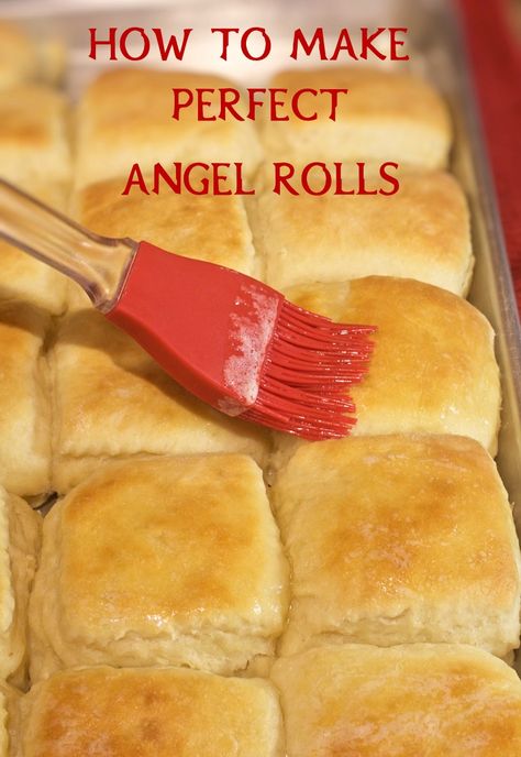 See how easy it is to make these melt-in-your-mouth dinner rolls with my tips.  You can make the dough ahead of time and refrigerate it until you're ready to bake the rolls.  This is a great recipe to make, if you've never made rolls before. #howto #dinnerrolls #angelrolls Angel Rolls Recipe, Angel Rolls, My Country Table, Recipes With Yeast, How To Make Caramel, Yeast Breads, Country Table, Baked Rolls, Yeast Rolls