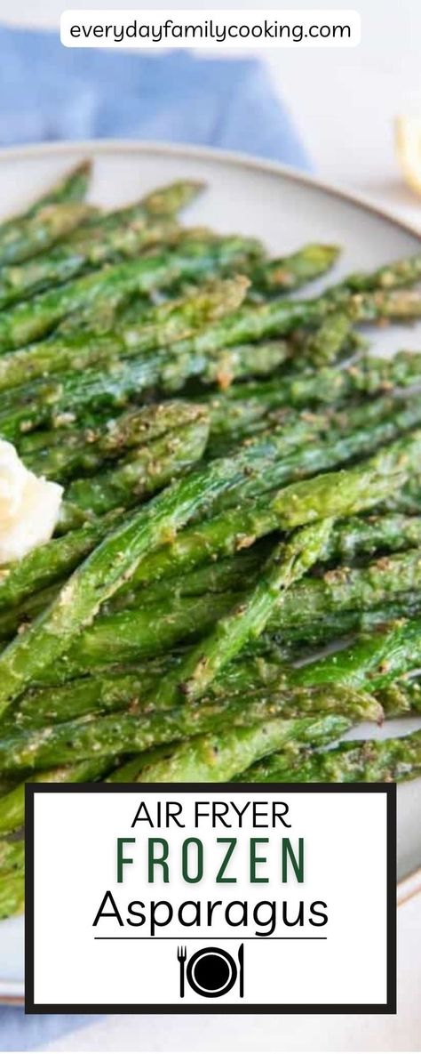 Air fryer frozen asparagus is the quick and easy veggie side you’ve been waiting for! The olive oil helps them get super crispy while seasonings add just the right flavor. Frozen Asparagus, Asparagus Fries, Vegetable Side Dishes Recipes, Dinner On A Budget, Easy Veggie, Air Fryer Recipes Chicken, Air Fryer Dinner Recipes, Air Fryer Healthy, Easy Family Dinners