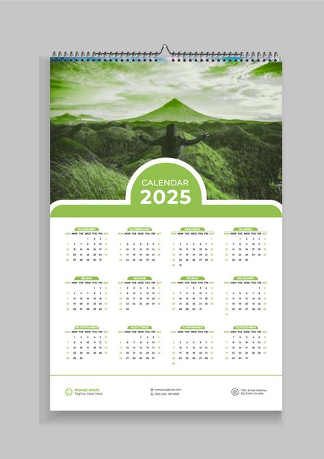 2025 Wall Calendar Design Template#pikbest##Templates Calendar 2025 Design, Calendar Design 2025, Wall Calendar Design, Digital Decorations, Calendar Design Template, Name Card Design, Monthly Calendar Template, 2025 Calendar, Document Templates