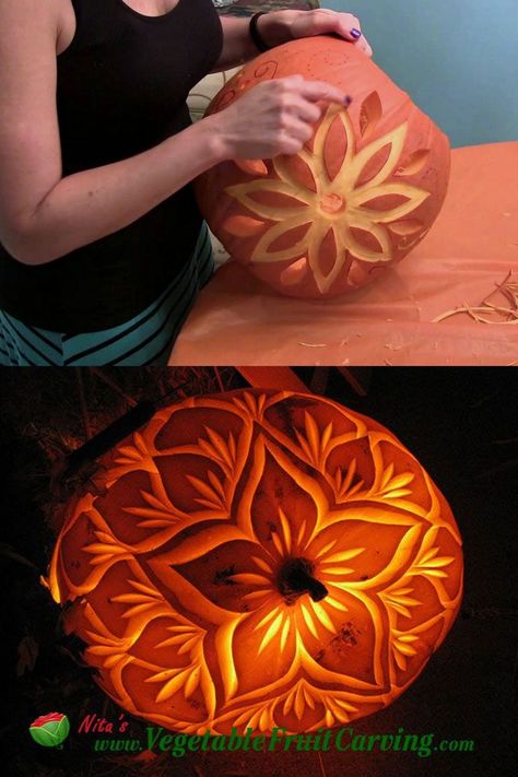 Pumpkin Scenes Carving, Easy Pretty Pumpkin Carving Ideas, Carving Halloween Pumpkins, Pumpkin Carving Ideas With Dremel, Carving Ideas Pumpkin, Fancy Carved Pumpkins, Hippy Carved Pumpkins, Easy Awesome Pumpkin Carving, Creative Pumpkin Carving Ideas Design