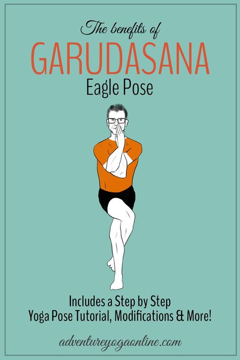 illustration of man doing garudasana pose Eagle Pose Yoga, Pose Tutorial, Yoga Steps, Yoga Sequence For Beginners, Yoga Flow Sequence, Eagle Pose, Home Yoga Practice, Poses Yoga, Flow Yoga