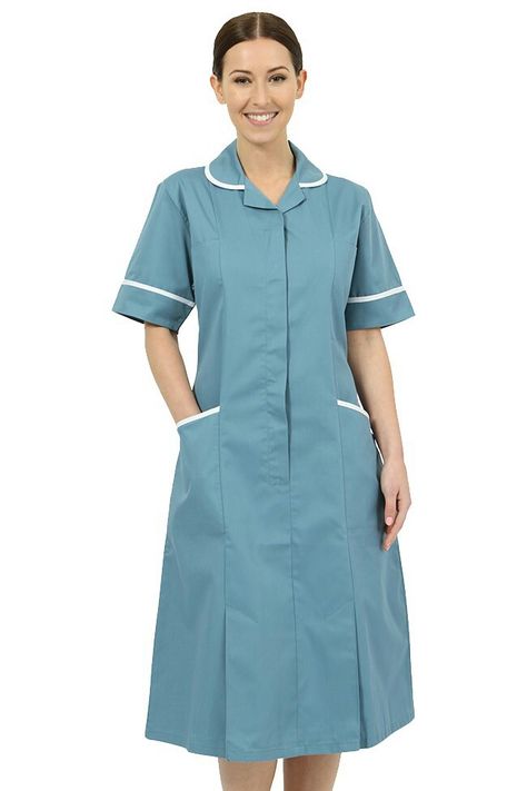 Janitor Uniform Women, Nanny Uniform Modern, Maid Uniform Housekeeping, House Keeping Uniform, Hospital Dress, Housekeeping Dress, Housekeeping Uniform, Caftan Dresses, Nurse Dress Uniform