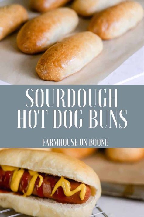 Sourdough Hot Dog Buns, Sourdough Pasta Recipe, Homemade Hot Dog Buns, Hot Dog Buns Recipe, Active Sourdough Starter, Hot Dog Rolls, Recipe Using Sourdough Starter, Sourdough Bread Starter, Sourdough Starter Discard Recipe