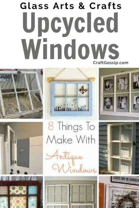 8 Things To Make With Antique Windows – Glass Art Old Window Crafts, Window Frame Picture, Old Window Projects, Old Window Frames, Repurposed Windows, Window Crafts, Old Window Frame, Window Projects, Antique Windows