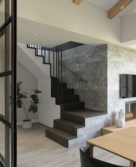 Luxury Staircase, Stairs Design Interior, Concrete Stairs, Stairs Design Modern, Stairway Design, Duplex House Design, Modern Stairs, Home Stairs Design, Stair Case