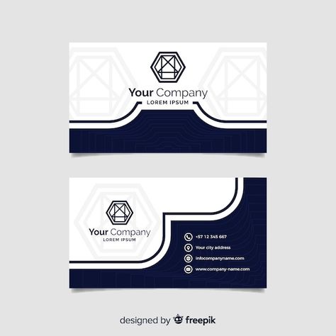 Cart Visit Design, Free Vector Business Cards, Cart Visit, White Business Card Design, Business Brochure Design, Blue Business Card, Graphic Design Business Card, Modern Business Cards Design, Visiting Card Design