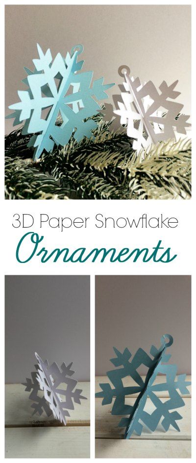 Christmas Snowflakes Crafts, 3d Paper Snowflakes, Diy Christmas Snowflakes, Snowflakes Ornaments, Paper Snowflakes Diy, Christmas Snowflakes Decorations, 3d Snowflakes, Paper Snowflake, Paper Christmas Ornaments