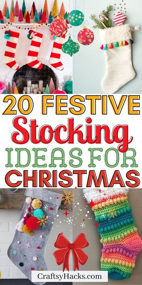 diy chrstmas stockings Decorating Christmas Stockings Diy, Funny Christmas Stockings Diy, Christmas Stocking Garland, Christmas Stocking Alternative Ideas, Decorated Christmas Stockings Ideas, Stocking Decoration Ideas, Stocking Decorating Ideas Diy Puff Paint, Unique Christmas Stocking Ideas, Personalized Christmas Stockings Ideas