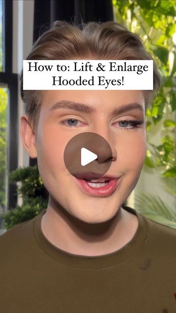 Trevor Barrett on Instagram: "Hooded Eye Tips are always my most requested topic, so bumping up this video on how to lift & enlarge hooded eyes!🥰 What would you like to learn about next??🩵  Steps from the video:    Grab a packing brush & a light shadow/powder  Apply starting from under your outer corner, extending up & out  Apply through your inner corner & inner Lid to brighten  2. Take a medium Blending Brush & matte brown transition  Apply through the outer 1/2 of your crease Blend up & out, avoiding the lid  3. Define the eyes with liner, I find a detail brush & shadow is easiest  Tap along the outer 1/2 of your lash line, following guide to create wing  4. Make the eyes larger with a light cream eyeliner in the waterline  5. Lift the eyes further with a 1/2 lash (tutorial on my page Wing Liner On Hooded Eyes, Makeup For Heavy Eyelids Hooded Eyes, Winged Liner For Hooded Eyes Tutorials, Hooded Eyes Extensions, Subtle Winged Eyeliner For Hooded Eyes, Fully Hooded Eyes Eyeliner, Eyelash For Hooded Eyes, Eyeliner For Almond Hooded Eyes, Outer Corner Eyeliner