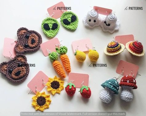 https://Bepatterns.com
Crochet Flower Earrings: Nature-Inspired Beauty Modern Haken, Crochet Necklace Pattern, Crochet Mushroom, Crochet Jewelry Patterns, Crochet Earrings Pattern, Crochet Bracelet, Fun Crochet Projects, Modern Crochet, Diy Crochet Projects