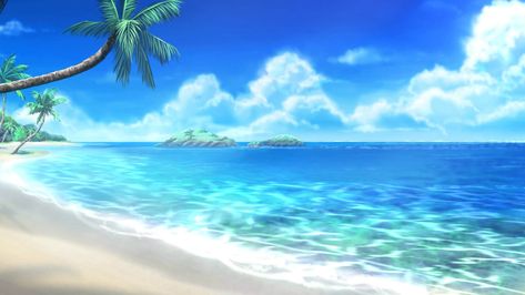 Anime Beach Wallpaper, Anime Beach Background, Fruitger Aero, Beach Banner, Episode Interactive Backgrounds, Ocean Backgrounds, Beach Video, Frutiger Aero, Windows Vista