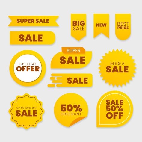 Collection of sales label Free Vector | Free Vector #Freepik #freevector #sale #label #badge #promotion Sale Icon, Sale Ends Today, Logos Retro, Print Design Template, Lower Third, Retro Logos, Free Labels, Social Media Logos, Vector Free Download