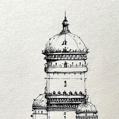 Martin Lachmair on Instagram: "Day 2/10 Linework of the domes in the background (detail) #watercolor #inkdrawing" December 23, Ink Drawings, Architecture Sketch, Brush Pen, Ink Drawing, Sketch, Pen, Architecture, Drawings