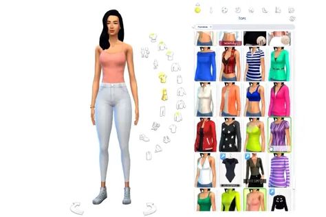 The Sims 4 More Columns Mod expands your view, letting you see more clothing and accessory options at once, making Sim creation a joy. - Games Sims More Columns, Sims 4 Columns Mod, Cas Columns Sims 4, Sims 4 Cas Mods More Columns, More Cas Columns Sims 4, Sims 4 Cc More Columns, More Columns In Cas Sims 4, Sims 4 More Columns, Sims 4 More Columns Mod