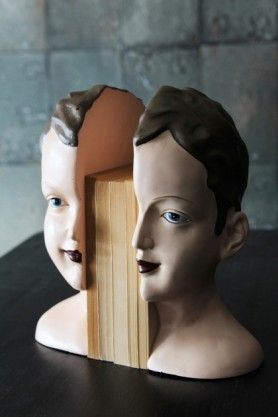 Decorative Accessories | Quirky Ornaments | Rockett St George Head Bookends, Diy Bookends, Unusual Home, Rockett St George, Quirky Decor, Strange Things, Unique Book, St George, Ceramic Sculpture