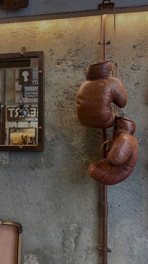 Boxing Aesthetic Vintage, Men Moodboard Aesthetic, Boxing Vision Board, Boxing Club Aesthetic, Gym Brown Aesthetic, Vintage Boxing Aesthetic, Boxing Class Aesthetic, Retro Gym Aesthetic, Boxing Asethic