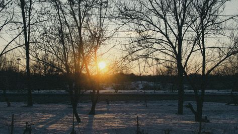 #aesthetic #winter #snow #sunset Snow Sunset, Aesthetic Winter, Winter Snow