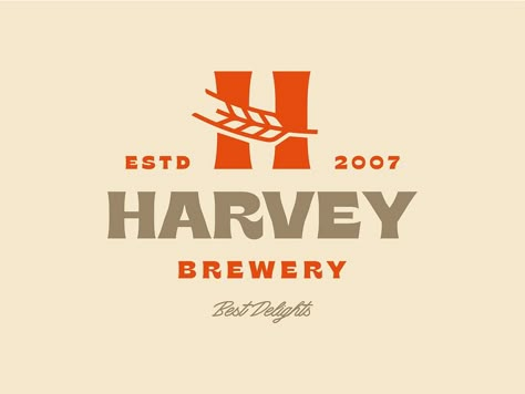 Harvey Brewery Logo Design by Emir Kudic on Dribbble Crossfit Studio, Brewery Logo Design, Pub Branding, Oak Logo, Beer Logo Design, Brewery Logos, Beer Images, Brewery Logo, Beer Branding