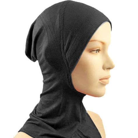 Under Scarf Hat Cap Bone Bonnet Hijab Islamic Band Neck Cover Head Wear - Black - CZ126HWDKIP - Scarves & Wraps, Cold Weather Scarves & Wraps  #Scarves #Wraps #fashionscarves #fashionwomen #outfits #Cold Weather Scarves & Wraps Under Scarf, Ladies Head Scarf, Hijab Caps, Neck Cover, Muslim Women Hijab, Head Wear, Plain Blouse, Scarf Hat, Muslimah Fashion