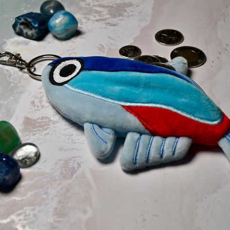 More fish pics!! Preorders are available :) #fish #fishplush #plush #plushies #plushiesofinstagram #neontetra Fish Pouch, Neon Tetra, Fish Fish, Canada Post, Fig, Thank You So Much, Coin Purse, Coin, Pouch