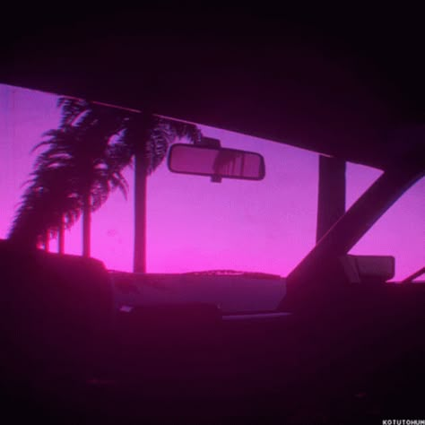 Sunset Palm Aesthetic GIF - SunsetPalm Aesthetic Driving - Discover & Share GIFs Wallpaper Estetika, Vaporwave Wallpaper, New Retro Wave, Badass Aesthetic, Rawr Xd, Pink Aura, Japon Illustration, Vaporwave Aesthetic, Neon Aesthetic