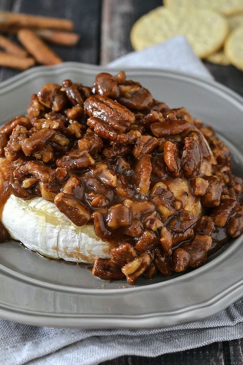 Maple Pecan Baked Brie » Mother Thyme Honey Baked Brie, Food Dips, Pecan Baked Brie, Mother Thyme, Baked Brie Recipes, Honey Baked, Brie Recipes, Maple Pecan, Charcuterie Recipes