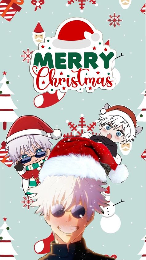 Gojo christmas wallpaper Christmas Gojo Wallpaper, Gojo Christmas Wallpaper, Anime Christmas Wallpaper Iphone, Cute Gojo Wallpaper, Gojo Christmas, Merry Chistmas, Anime Christmas, Wallpaper Iphone Christmas, Christmas Wallpaper