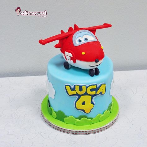 Superwings Birthday Cake Ideas, Super Wings Cake, Bolo Da Hello Kitty, Airplane Birthday Cakes, Birthday Cake Fondant, Wings Party, Cake Decorating For Kids, Best Birthday Cake, Cake Designs For Kids