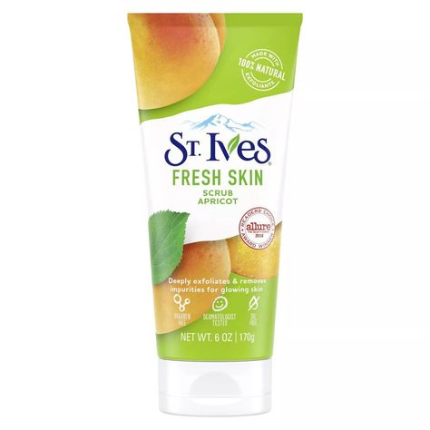 Best Scrub For Combination Skin: St. Ives Fresh Skin Apricot Scrub St Ives Face Scrub, Natural Face Scrub, Best Body Scrub, Apricot Scrub, Apricot Fruit, Exfoliating Face Scrub, Deep Exfoliation, Skin Scrub, Natural Exfoliant