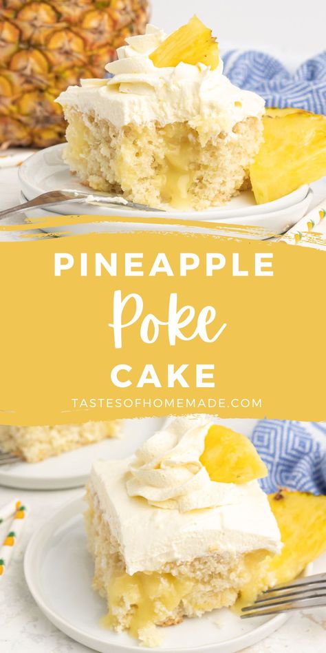 Cake Recipes Pineapple, Light Vanilla Cake, Pineapple Poke Cake, Recipes Pineapple, Pineapple Pudding, Pineapple Cake Recipe, Poke Cake Recipe, Pineapple Dessert Recipes, Cake Mix Desserts