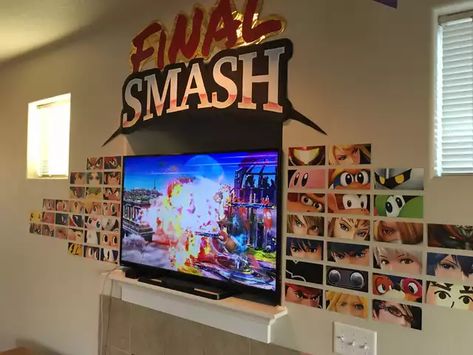 "Final Smash" Party Photos - Imgur Smash Bros Tournament, Super Smash Bros Party, Mario Smash, Nintendo Party, Super Mario Bros Birthday Party, Diaper Party, Nintendo Super Smash Bros, Mario Bros Birthday, Gamer Birthday