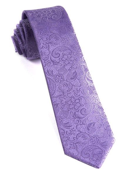 Lilac Ceremony Paisley Tie | Ties, Bow Ties, and Pocket Squares | The Tie Bar Dnd Wedding, Purple Ties, Light Purple Wedding, Smaller Wedding, Lavender Tie, Herringbone Shirt, Wedding Frocks, Frugal Wedding, Collar Bar