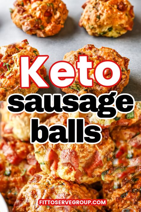 These keto sausage cheese balls are deliciously easy, low in carbs, and clock in at only 0.4 net carbs per ball! Made with only a handful of readily available ingredients it makes the perfect appetizer! It's an easy keto appetizer recipe that uses simple ingredients. I promise that it's one you will add to your list of favorite recipes with just one taste. low carb sausage balls| cream cheese sausage balls| gluten-free sausage balls Sausage Balls Low Carb, Gluten Free Sausage Balls, Ground Italian Sausage Recipes, Sausage Meatballs Recipes, Keto Sausage Balls, Low Carb Sausage, Sausage Cheese Balls, Cream Cheese Sausage Balls, Sausage Balls Recipe