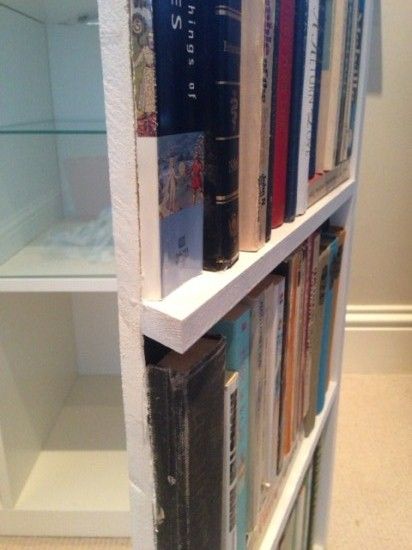 Fake bookcase hides secret cabinet | IKEA Hackers Clever ideas and hacks for your IKEA Faux Bookshelf Door, Faux Bookcase Door, Fake Bookshelf, Fake Book Shelf, Fake Books, Fake Bookshelf Door, Secret Compartment Bookshelf, Hidden Storage Book Box Diy, How To Make A Book Safe Diy